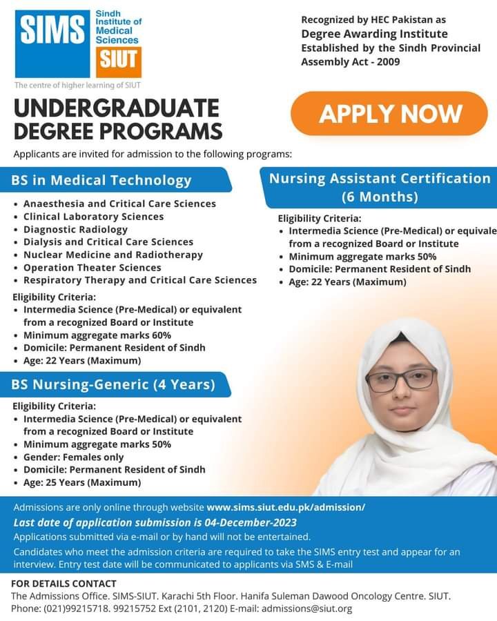 Siut Nursing Admissions