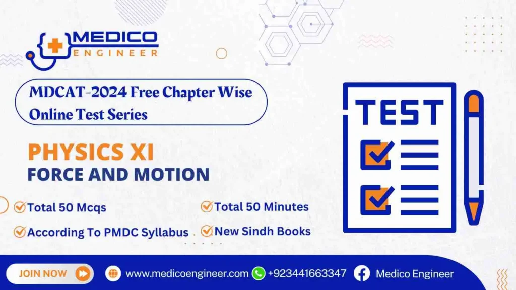 Force and Motion online test for mdcat